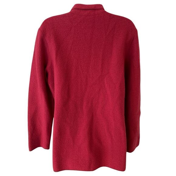 Chico's Design Red buttoned knit pockets long sleeve wool sweater Size 0 (small) - Picture 3 of 7